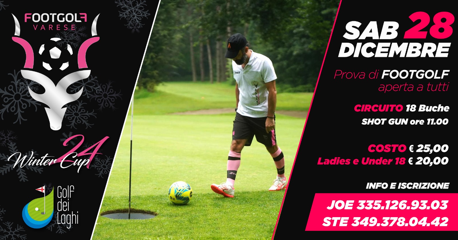 Natura, brindisi e… footgolf! Road to 2025 con la Varese Winter Cup: iscrizioni aperte, divertimento assicurato