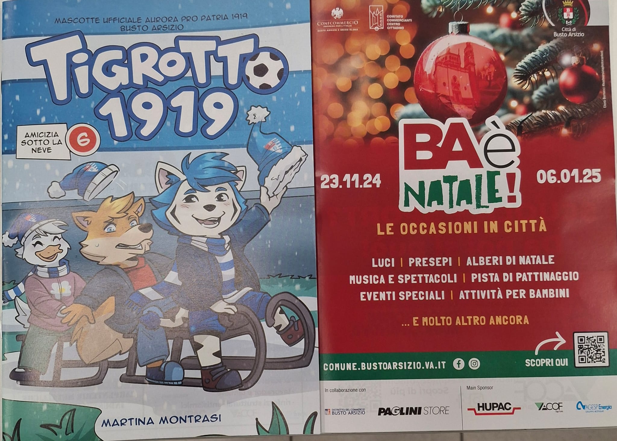 Natale a Busto Arsizio: le festività si tingono di biancoblu tra vin brulé e polenta e bruscitti