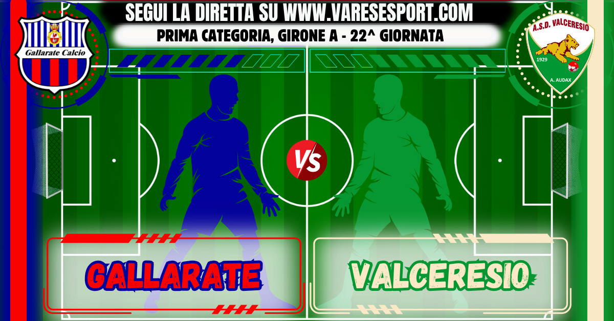 Gallarate-Valceresio diretta testuale
