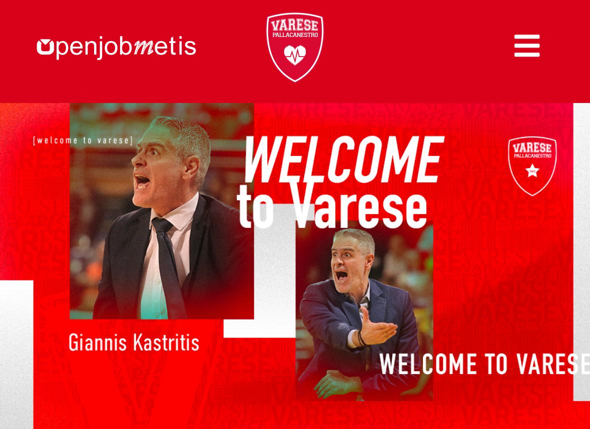 Ufficiale: Kastritis è il nuovo allenatore della Pallacanestro Varese