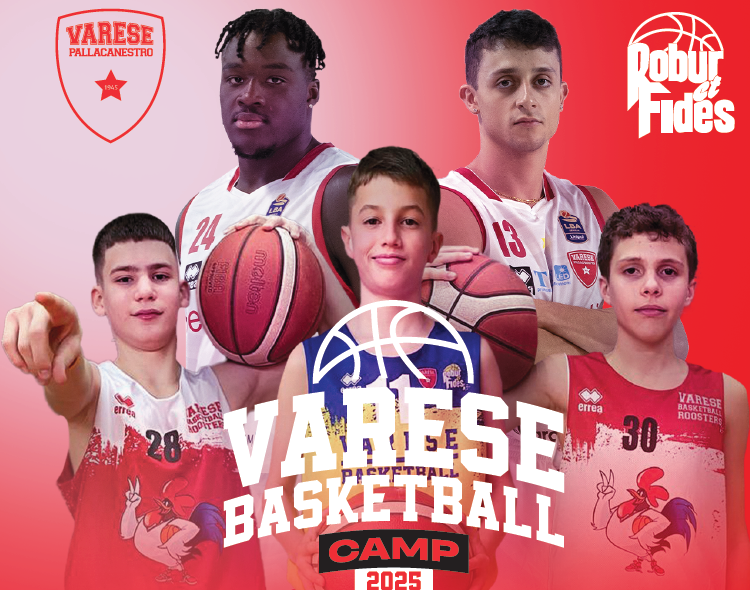 Un’estate a tinte biancorosse: aperte le iscrizioni al Varese Basketball Camp 2025