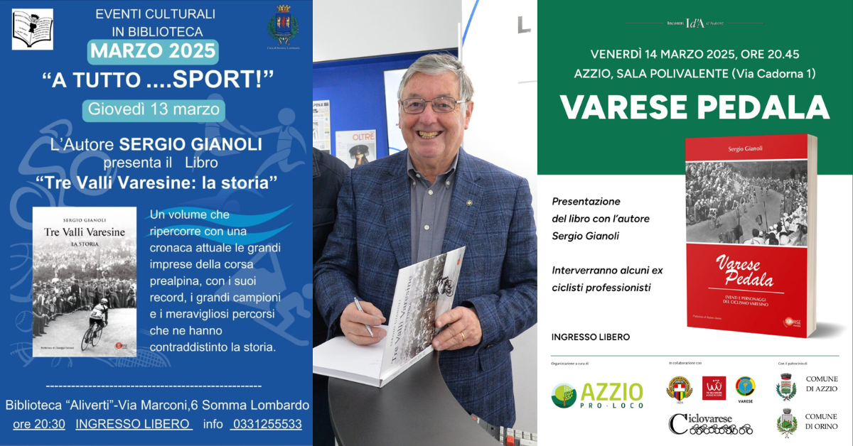 Ciclismo varesino in vetrina tra Somma Lombardo e Azzio: doppio appuntamento da non perdere