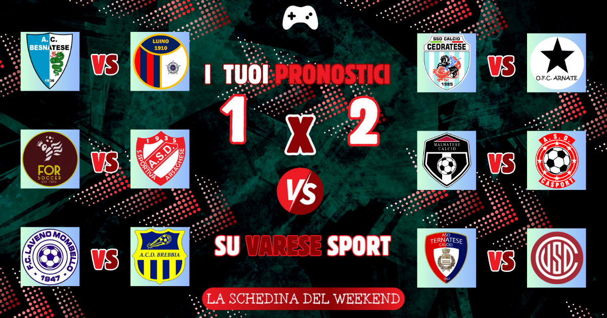 I tuoi pronostici – Il Laveno aggancerà la vetta. A Cedrate si prepara la festa, Malnatese e Casbeno verso lo spareggio
