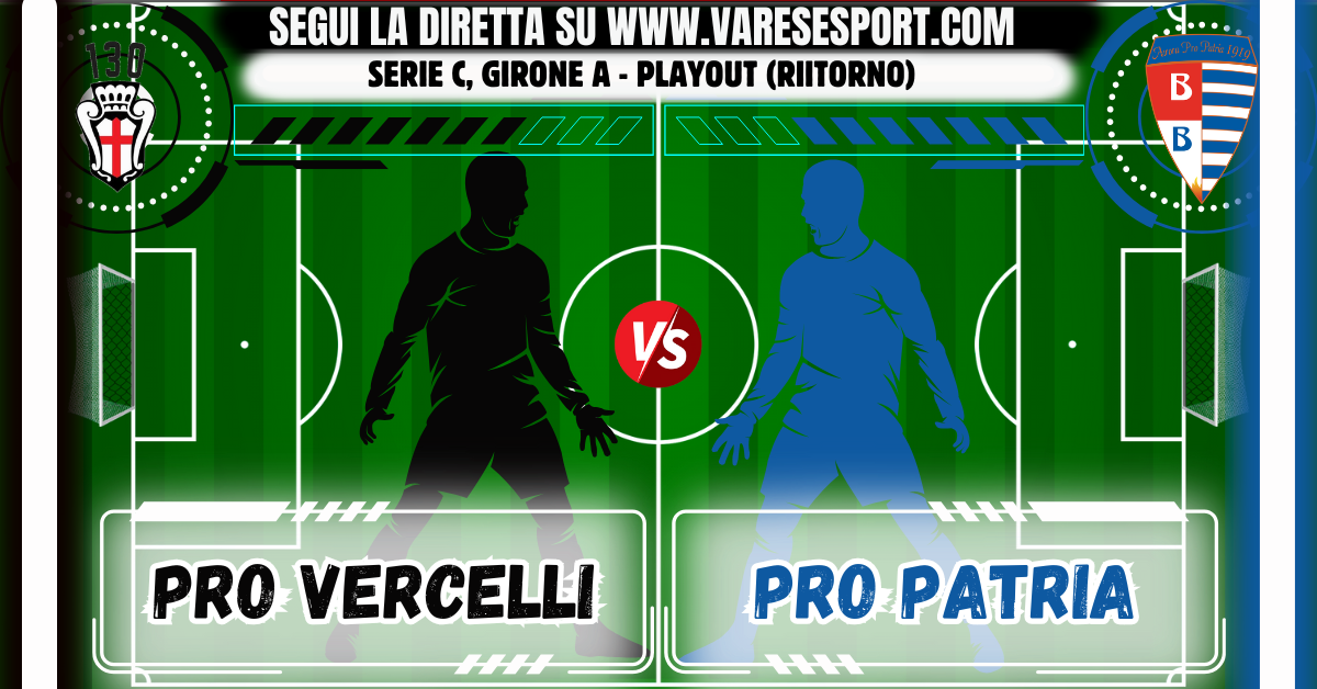 Pro Vercelli-Pro Patria diretta testuale