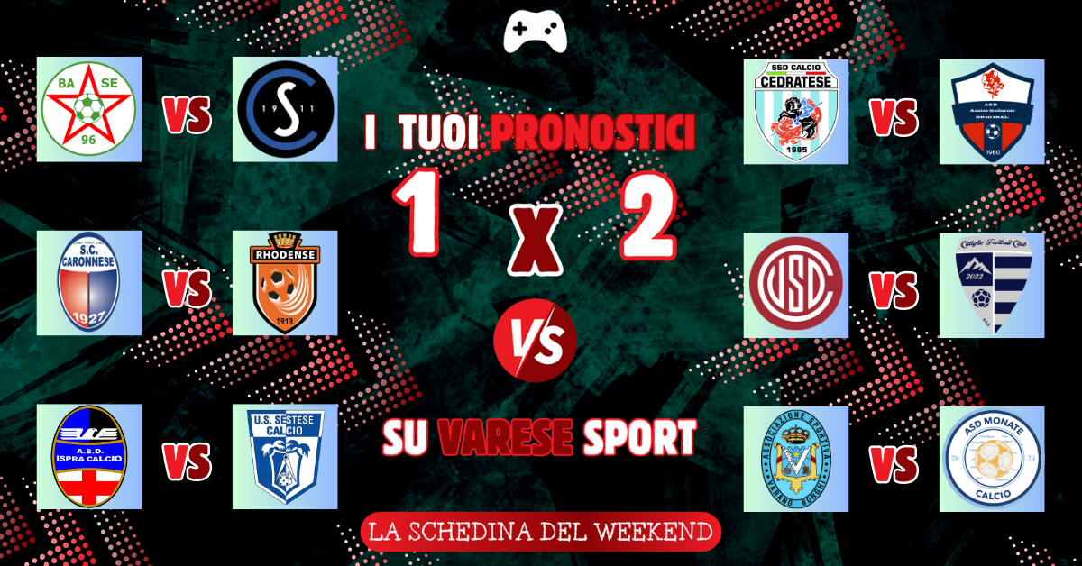 I tuoi pronostici – La Cedratese prenota la Seconda Categoria, l’Ispra la salvezza.