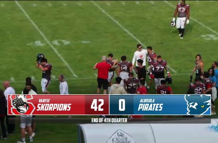 Skorpions a vele spiegate: Pirates Albisola affondati 42-0. Playoff ad un passo