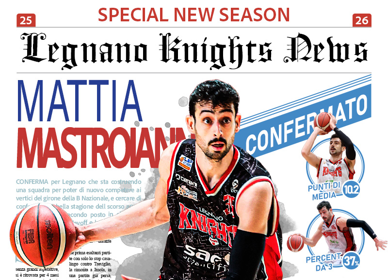 Mattia Mastroianni raddoppia con i Knights Legnano. Il GM Basilico: “Nessun dubbio su di lui”