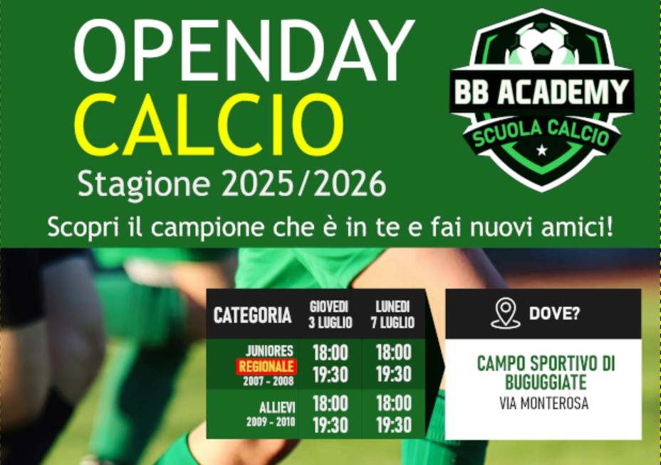 Time to Open Day: il Bodio Buguggiate Academy apre le sue porte a bambini e ragazzi per crescere insieme