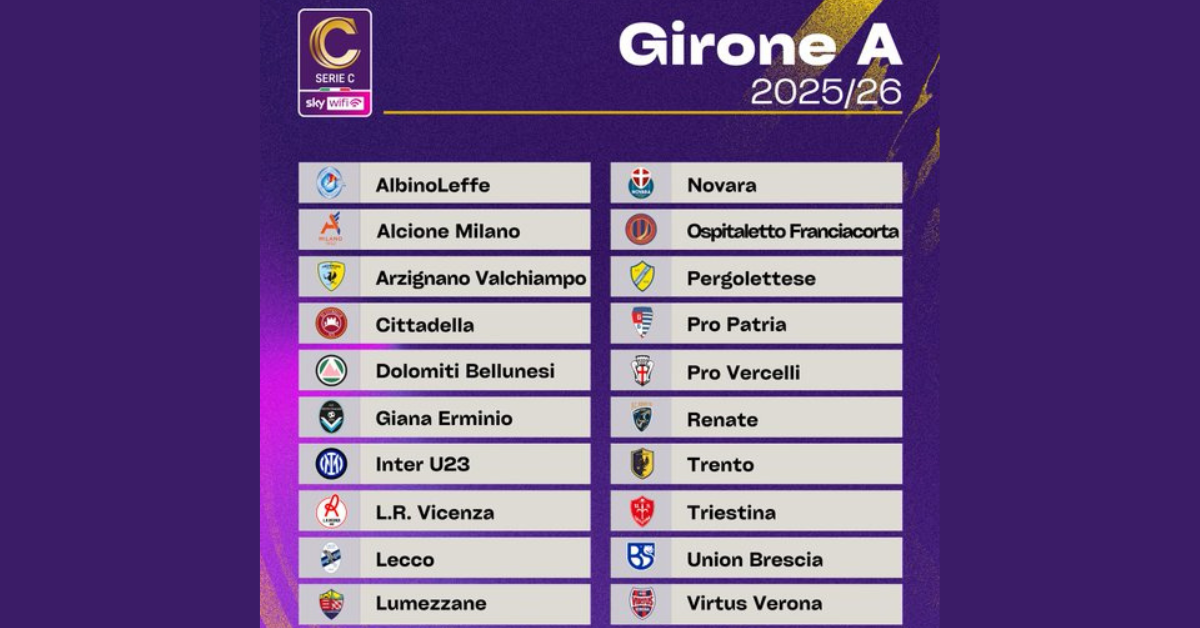 Serie C 2025/26: Inter U23 nel raggruppamento A, 6 matricole nel B, Atalanta nel C. Tutte le date della stagione