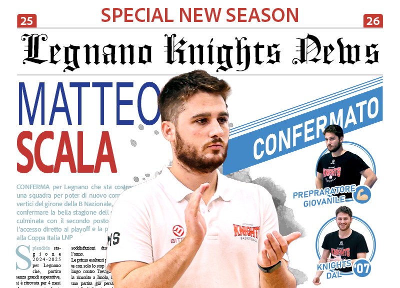 Matteo “The Snake” Scala confermato come preparatore atletico dei Knights Legnano