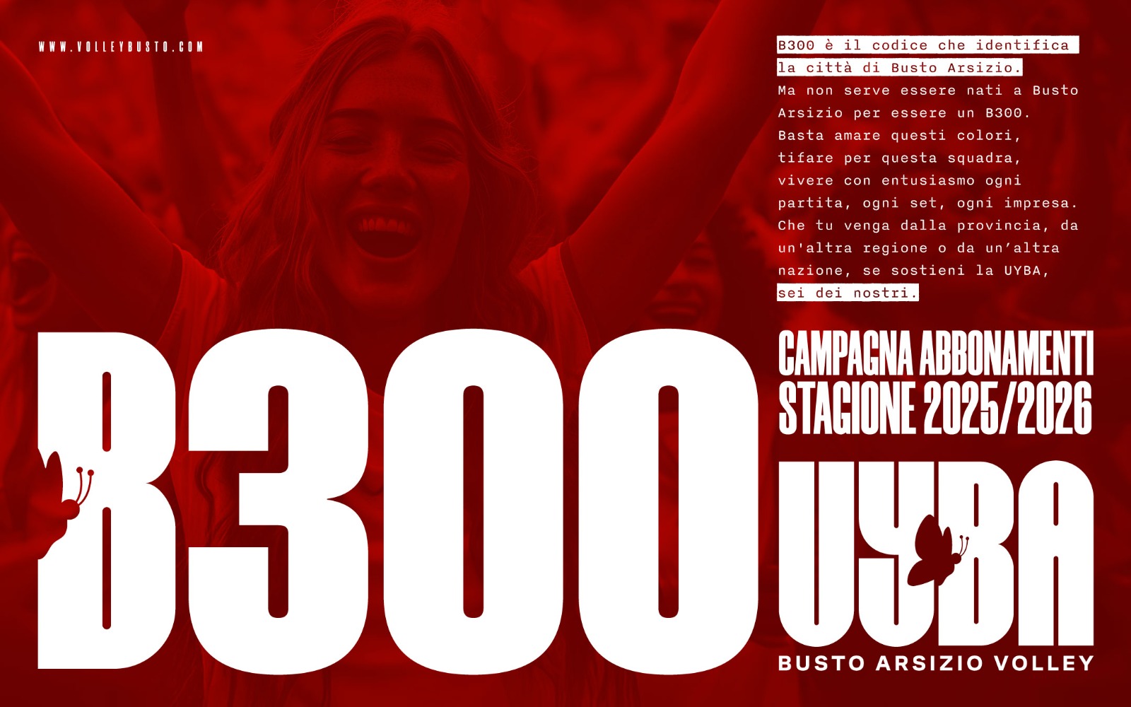 UYBA, al via la campagna abbonamenti 25/26: B300 è molto più di un codice