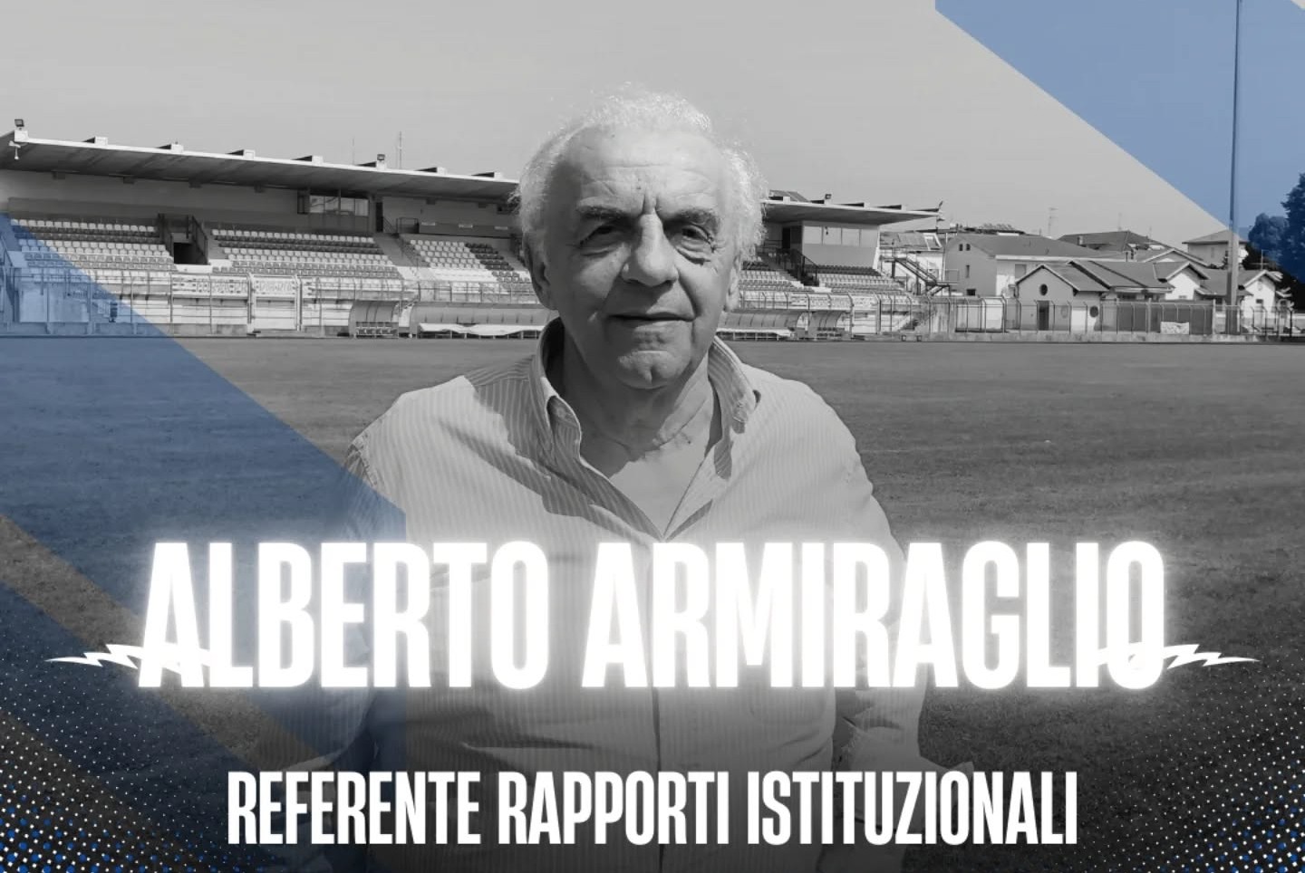 Alberto Armiraglio referente per i rapporti istituzionali biancoblu. Un uomo da sempre al servizio della Pro Patria
