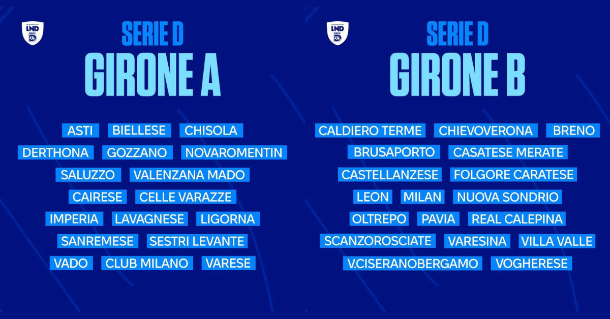Venerdì 8 agosto appuntamento con i calendari di Serie D