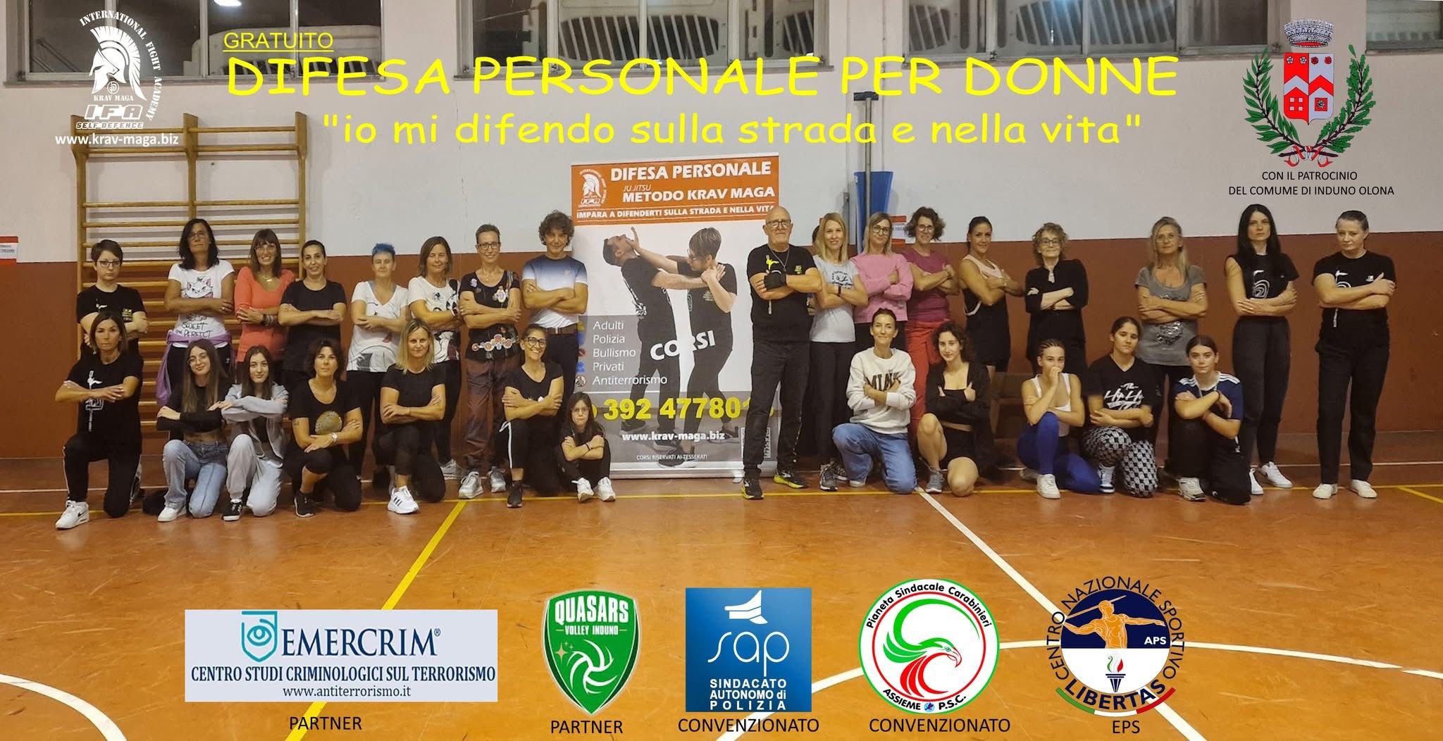 Difesa personale per donne a Induno Olona: il corso è gratuito. Gioco di squadra IFA, Quasars e Comune