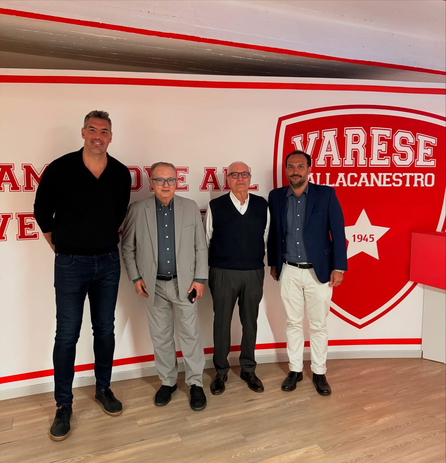 Pallacanestro Varese, mattinata d’incontri istituzionali: Scola e Bulgheroni accolgono Gherardini e Riccò