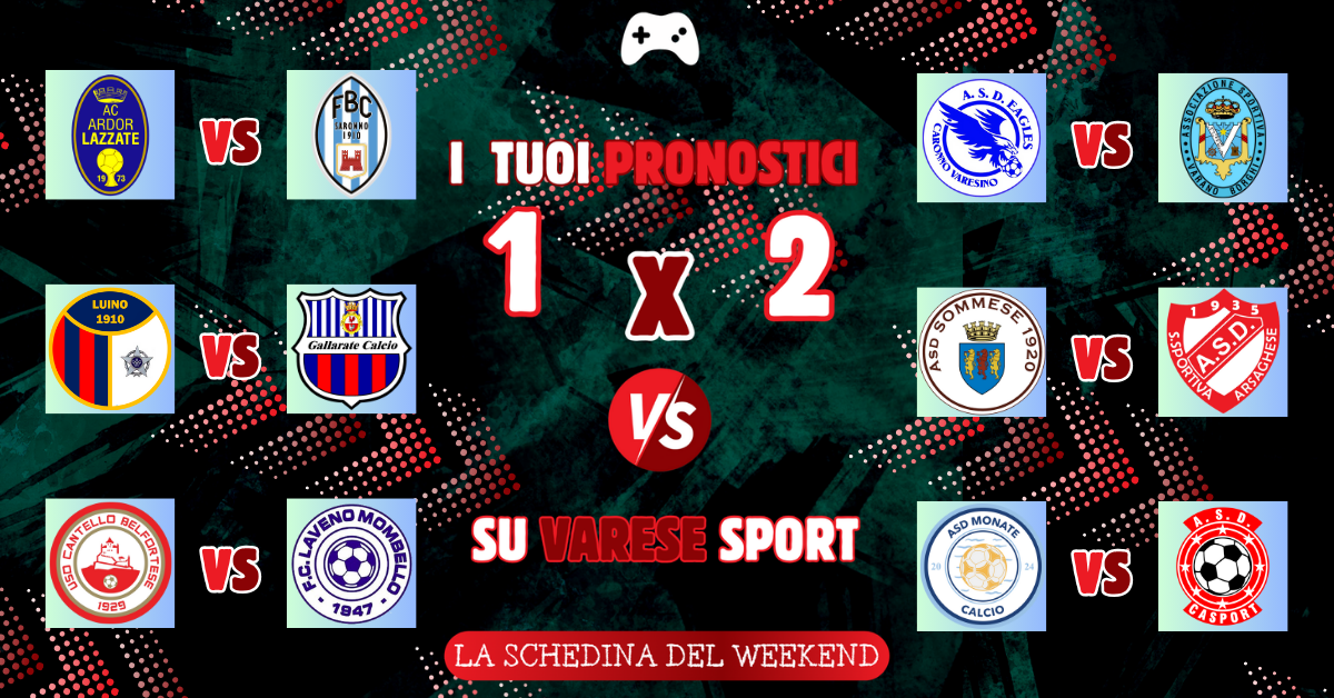 La schedina del weekend – 50% di successi: Seconda e Terza Categoria da pronostico