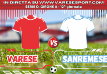 Varese – Sanremese, 0-1 al 10′: Barzotti subito vicino al gol, poi la sblocca l’ex Osuji