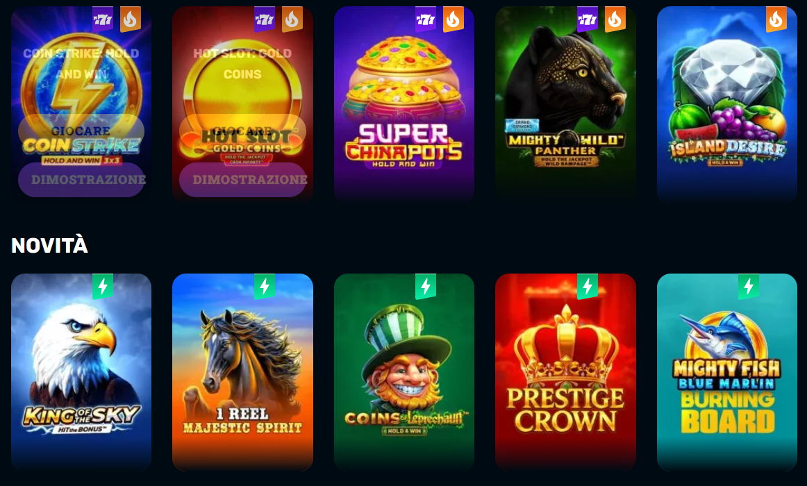 Spettacoli Live e Casinò Italiani Online