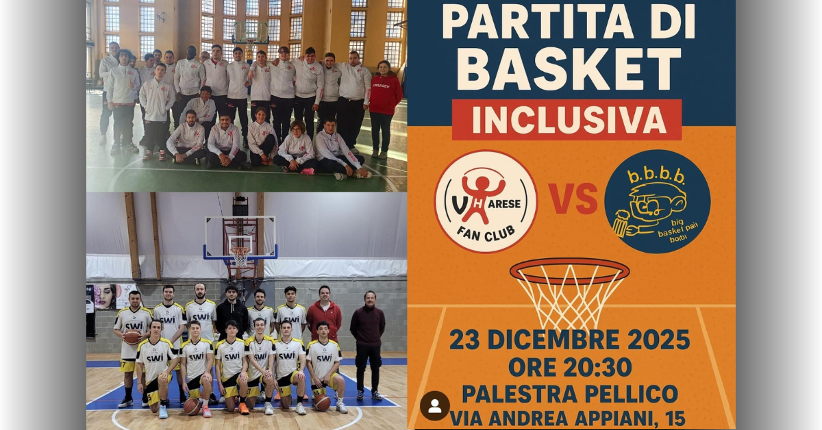 Basket inclusivo, passione e territorio: Vharese e Bobbiate insieme per un Natale… da canestro