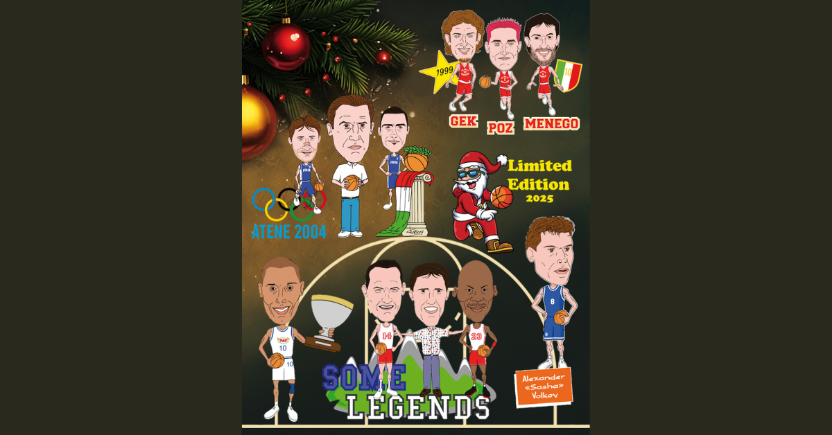 Christmas Legends: all’asta le t-shirts da collezione dedicate a Carlo Recalcati e alla sua leggenda del basket