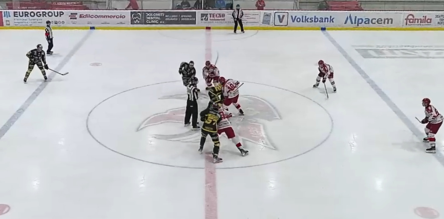 I Mastini cadono, le Civette risorgono: l’Alleghe s’impone 6-3 per la sua prima vittoria nel Master Round