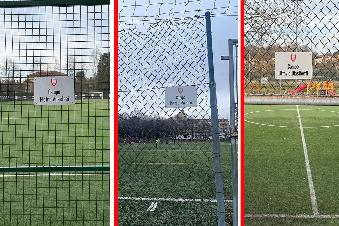 Radici profonde, nuovi orizzonti: il Varese intitola tre campi delle Bustecche a Anastasi, Maroso e Biasibetti