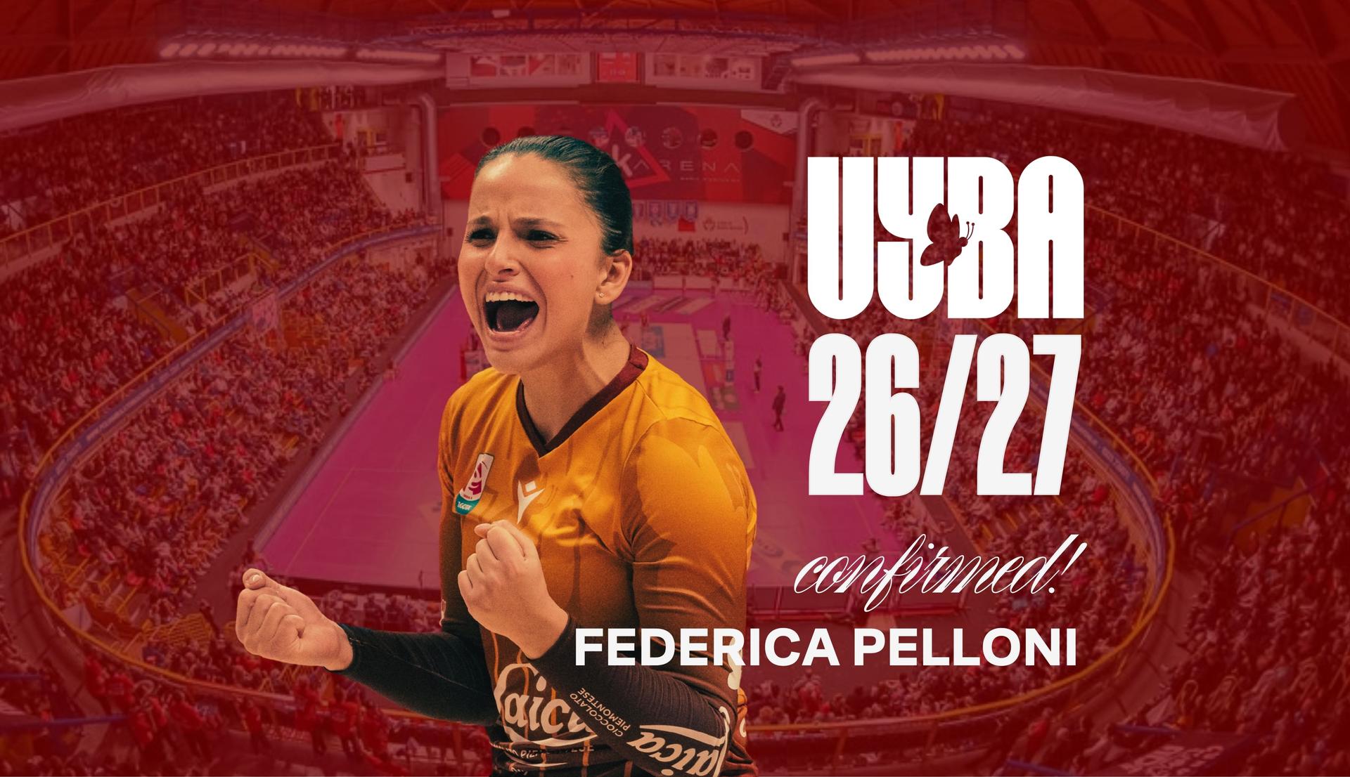 Super conferma per la Eurotek Laica UYBA: Federica Pelloni in biancorosso anche per il 2026/27
