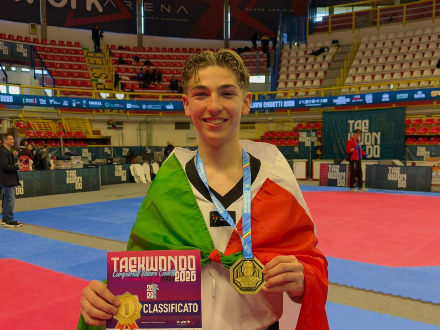 Taekwondo, Marangolo campione italiano cadetti all’E-Work Arena! Conferme per D’Alessandro, El Koudri e Rosato