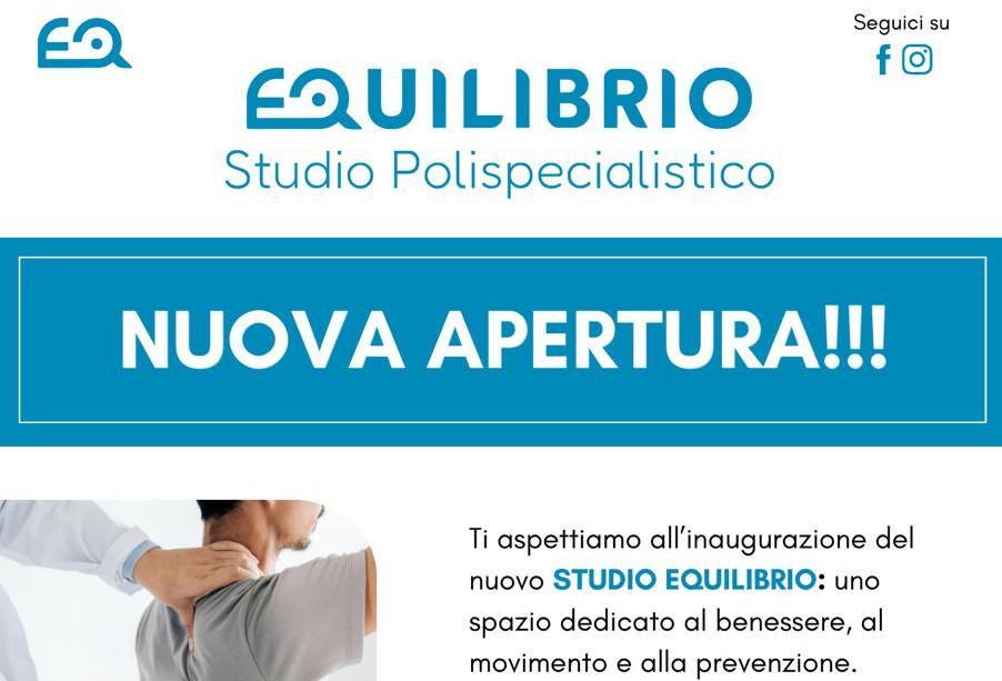 A Lozza nasce “Equilibrio”: sabato 25 aprile l’inaugurazione del nuovo studio polispecialistico di Luigi Pasquillo