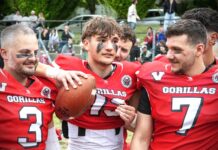 9FL – I Gorillas non fanno sconti a Lugano: il 29-0 sui Rebels proietta Varese in testa al Girone A