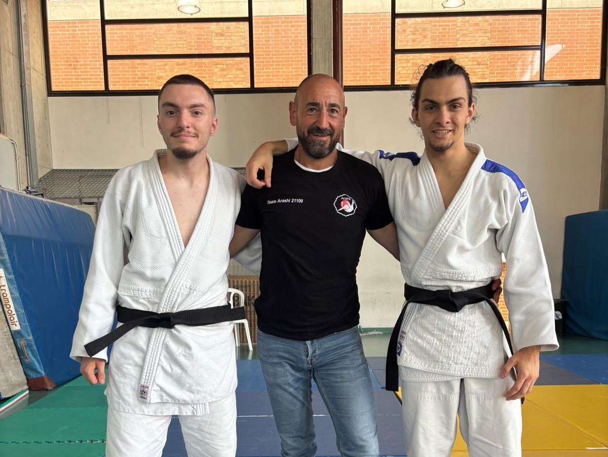Arashi Judo Varese, Astorino e Turcatti conquistano la cintura nera agli esami federali FIJLKAM