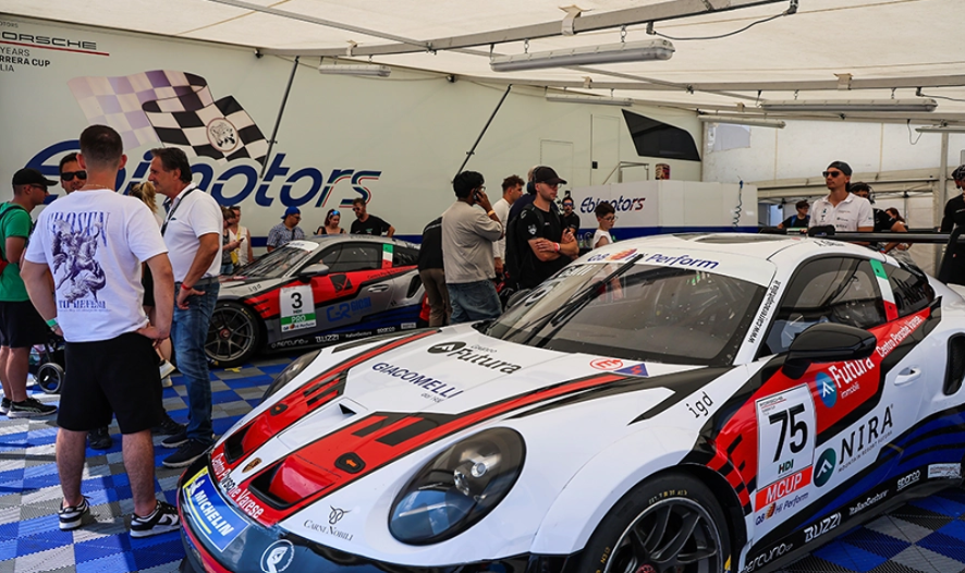 Ebimotors protagonista a Monza: due podi, crescita e solidità nel caldo estremo della Carrera Cup