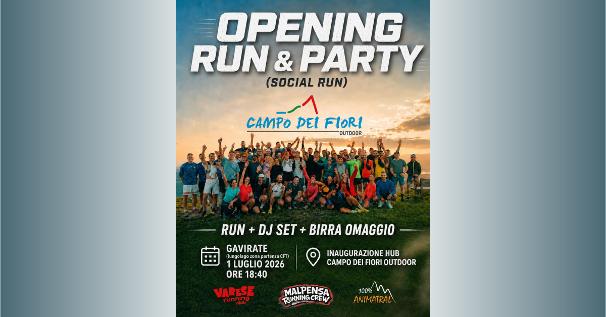 Gavirate accende l’outdoor varesino: nasce l’Hub Campo dei Fiori Outdoor con l’Opening Run & Party