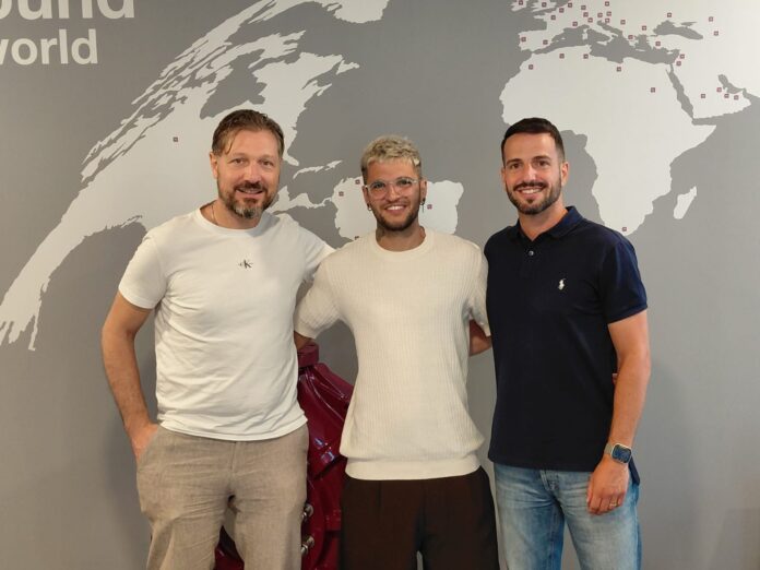 Mario Chessa assieme al Direttore Sportivo Andrea Gritti e al procuratore Marco Montesarchio
