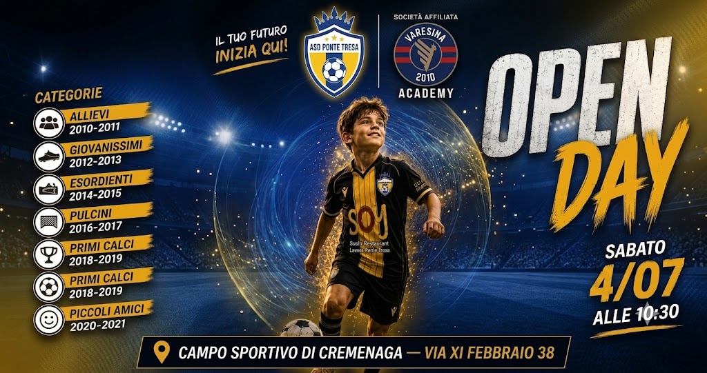Ponte Tresa tra Open Day e Academy Varesina, Orrù “Qui i ragazzi non sono numeri. Punto di partenza per il futuro”