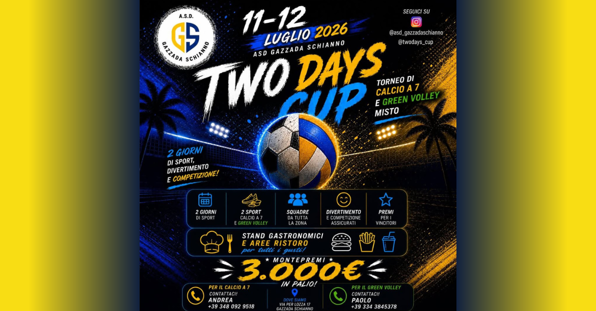Two Days Cup: calcio a 7 e Green Volley per il nuovo torneo estivo di Gazzada Schianno