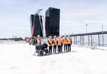 Fiera Ice Arena, al via i lavori: posato il primo pilastro del nuovo polo dedicato agli sport del ghiaccio