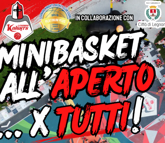 Minibasket all’Aperto: il nuovo progetto dei Legnano Knights che porta la palla a spicchi fuori dalle palestre e più vicina alle famiglie