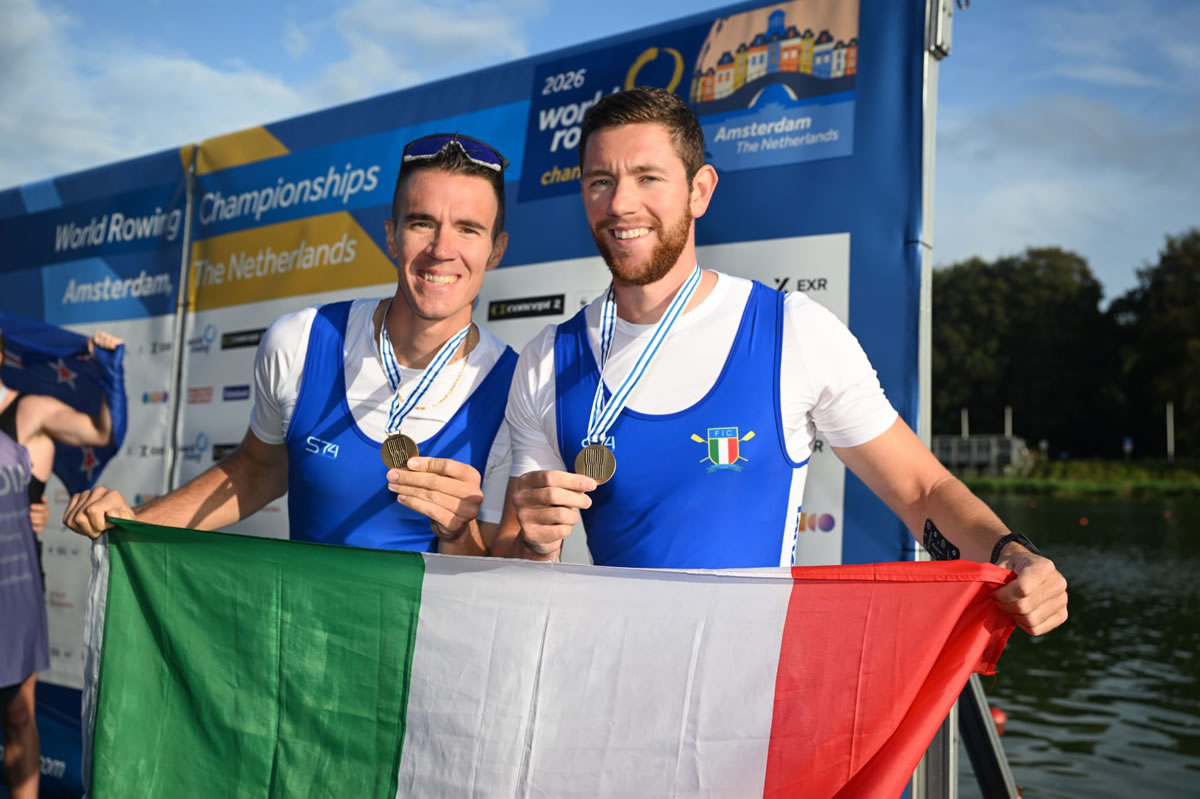 Mondiali Assoluti di Canottaggio, Giovanni Codato riporta l’Italia sul podio dopo nove anni: bronzo nel due senza