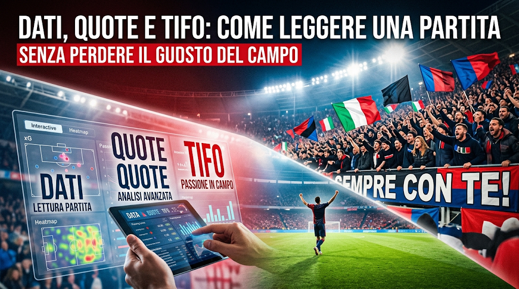 Dati, quote e tifo: come leggere una partita senza perdere il gusto del campo