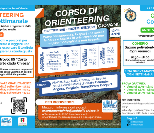 Mappa, bussola e corsa in mezzo alla natura: al via a settembre i nuovi corsi di Orienteering firmati ASD Dalla Chiesa