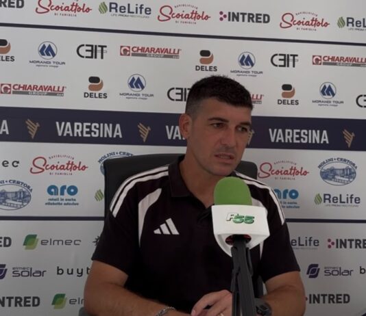 Varesina – Pistoiese, Angellotti: “Una sola squadra in campo”. Bisoli: “Complimenti a loro”. Motti: “Avversari molto forti” – LE PAGELLE