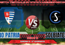 Pro Patria – Solbiatese, la diretta