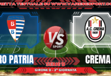 Pro Patria – Crema, la diretta