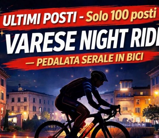 Varese Night Ride al gran finale: venerdì pedalata e festa benefica con i campioni ad Arcisate