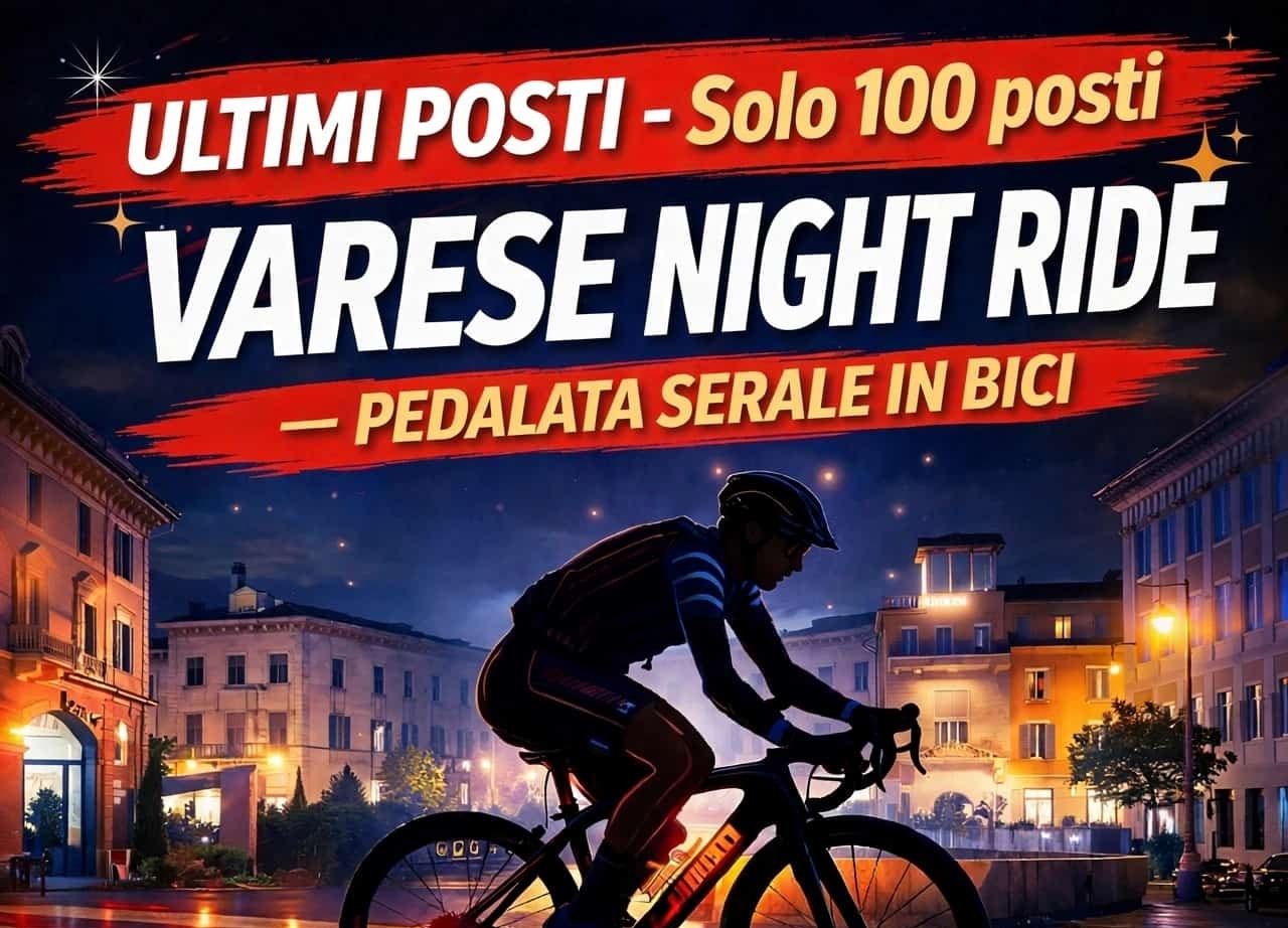 Varese Night Ride al gran finale: venerdì pedalata e festa benefica con i campioni ad Arcisate