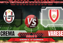 Crema – Varese in diretta