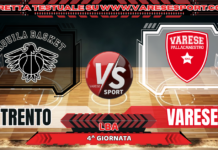 Trento-Varese, la diretta
