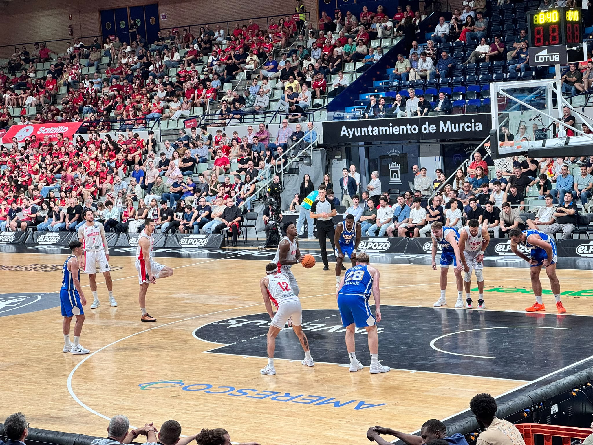 Pallacanestro Varese loses 85-58 to UCAM Murcia, VareseSport reports