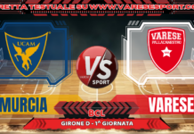Murcia-Varese, la diretta
